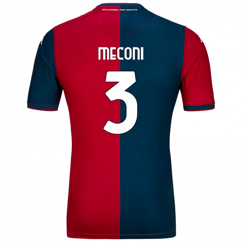 Niño Camiseta Edoardo Meconi #3 Rojo Azul Oscuro 1ª Equipación 2024/25 La Camisa México