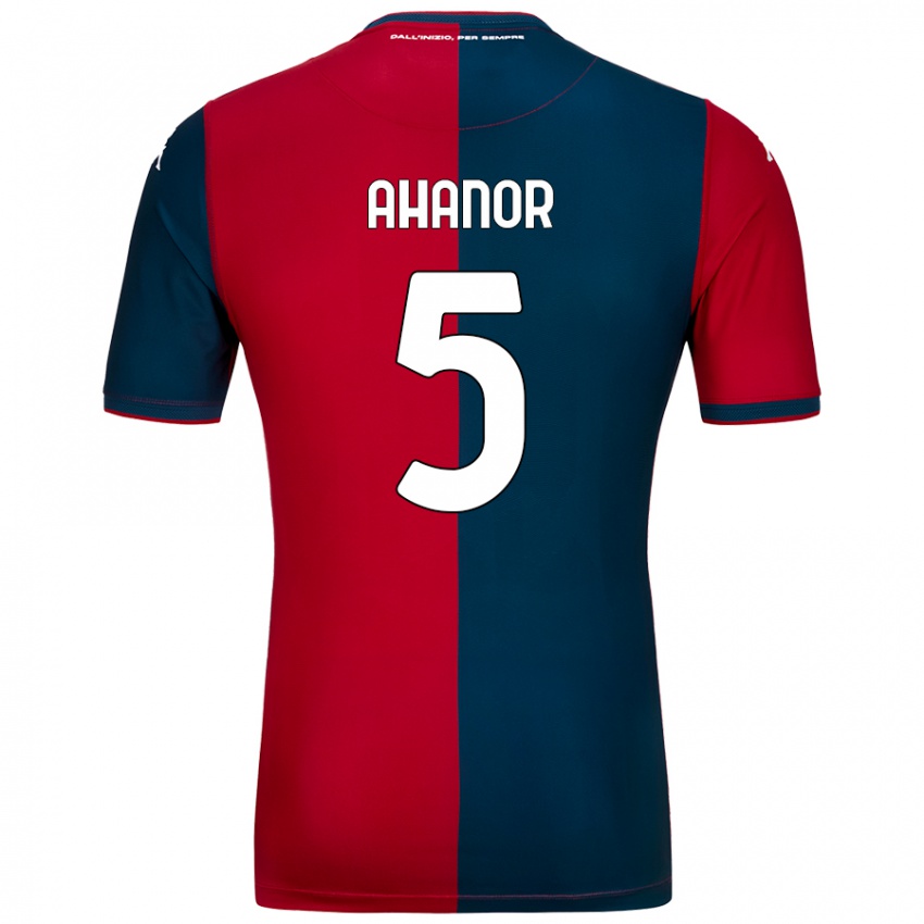 Niño Camiseta Honest Ahanor #5 Rojo Azul Oscuro 1ª Equipación 2024/25 La Camisa México