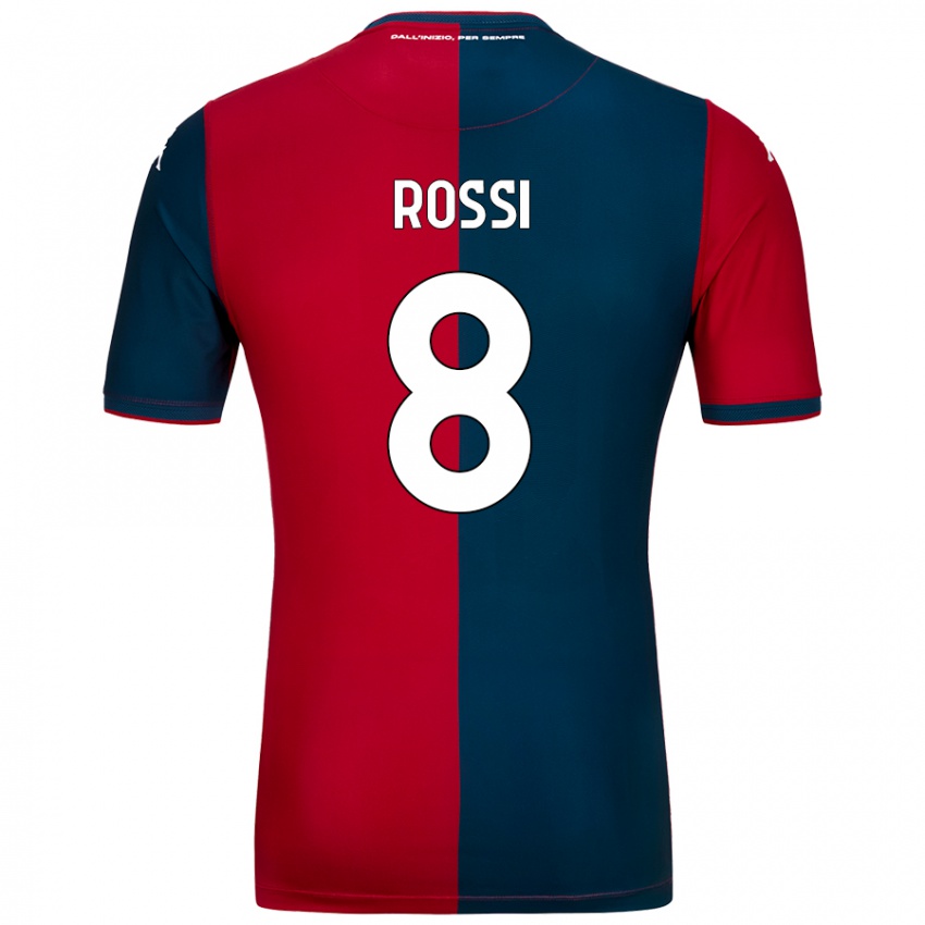 Niño Camiseta Gianluca Rossi #8 Rojo Azul Oscuro 1ª Equipación 2024/25 La Camisa México