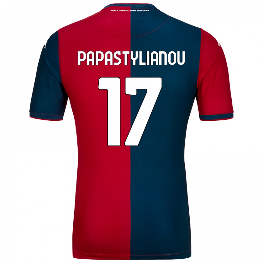 Niño Camiseta Lysandros Andreas Papastylianou #17 Rojo Azul Oscuro 1ª Equipación 2024/25 La Camisa México