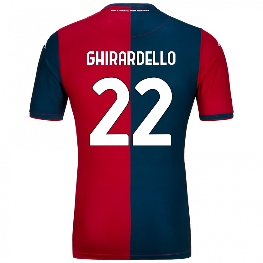 Niño Camiseta Tommaso Ghirardello #22 Rojo Azul Oscuro 1ª Equipación 2024/25 La Camisa México