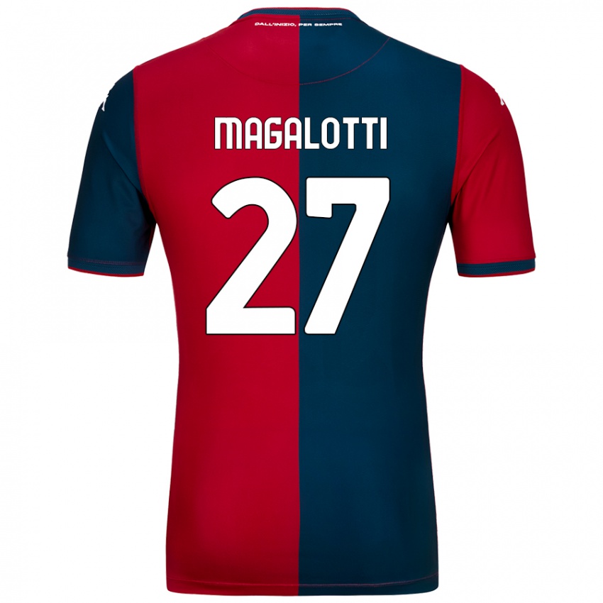 Niño Camiseta Gabriele Magalotti #27 Rojo Azul Oscuro 1ª Equipación 2024/25 La Camisa México