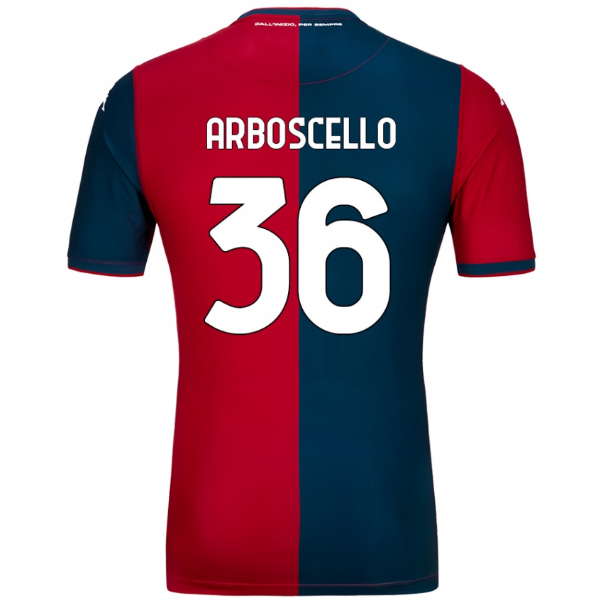 Niño Camiseta Riccardo Arboscello #36 Rojo Azul Oscuro 1ª Equipación 2024/25 La Camisa México