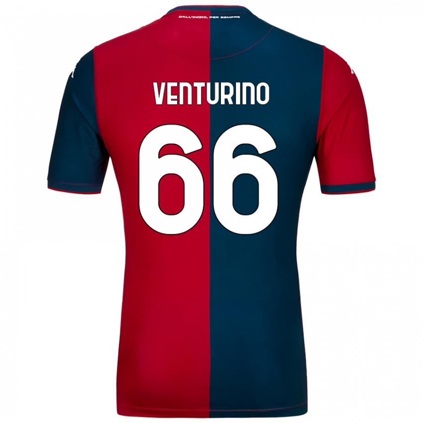 Niño Camiseta Lorenzo Venturino #66 Rojo Azul Oscuro 1ª Equipación 2024/25 La Camisa México