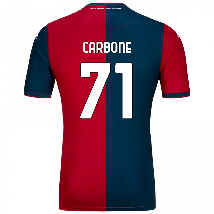 Niño Camiseta Filippo Carbone #71 Rojo Azul Oscuro 1ª Equipación 2024/25 La Camisa México