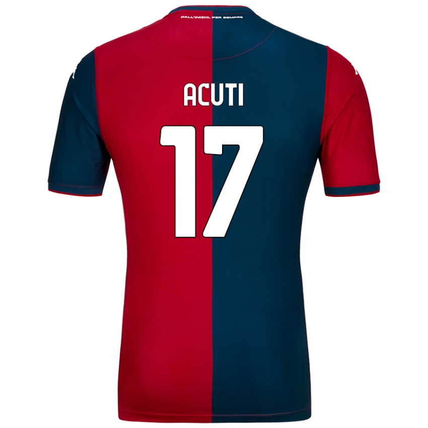 Niño Camiseta Arianna Acuti #17 Rojo Azul Oscuro 1ª Equipación 2024/25 La Camisa México