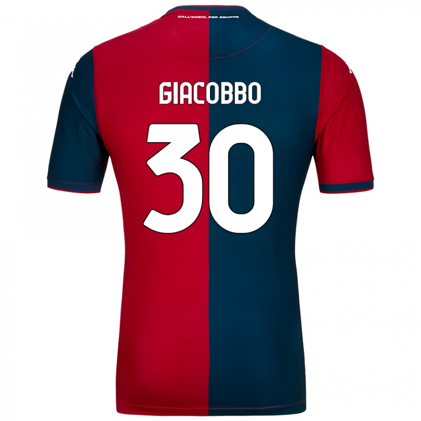 Niño Camiseta Giulia Giacobbo #30 Rojo Azul Oscuro 1ª Equipación 2024/25 La Camisa México