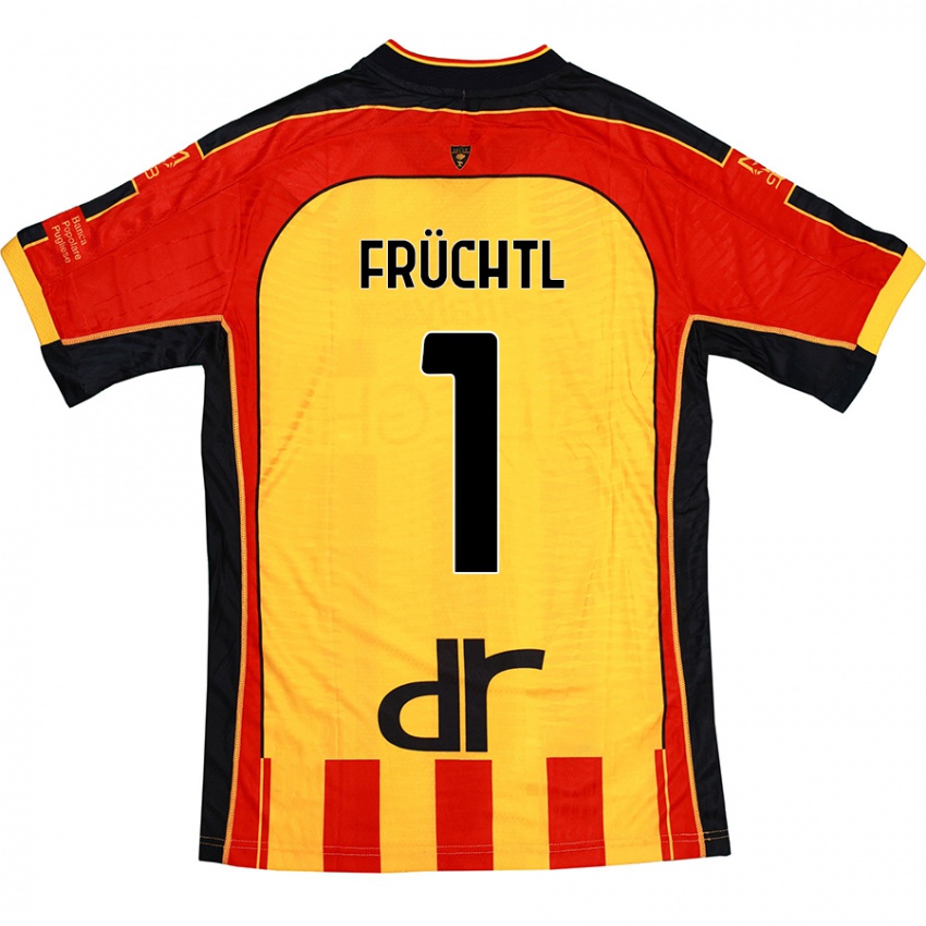 Niño Camiseta Christian Früchtl #1 Amarillo Rojo 1ª Equipación 2024/25 La Camisa México