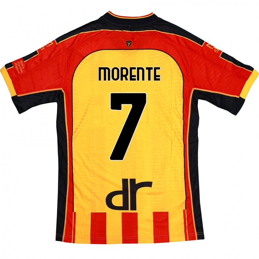 Niño Camiseta Tete Morente #7 Amarillo Rojo 1ª Equipación 2024/25 La Camisa México