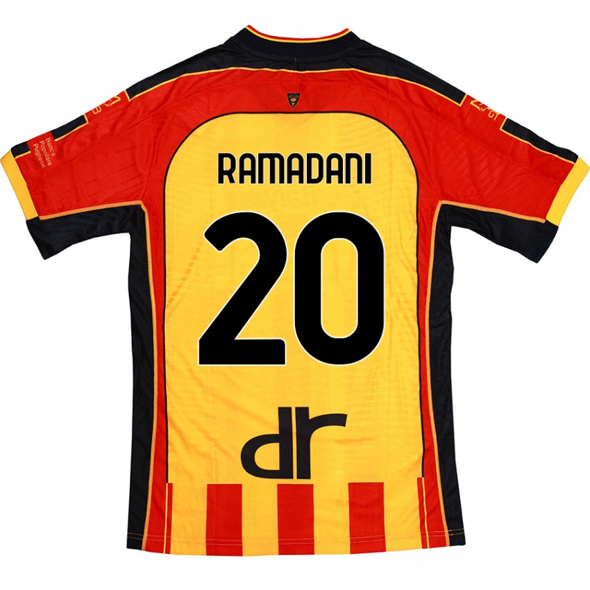 Niño Camiseta Ylber Ramadani #20 Amarillo Rojo 1ª Equipación 2024/25 La Camisa México