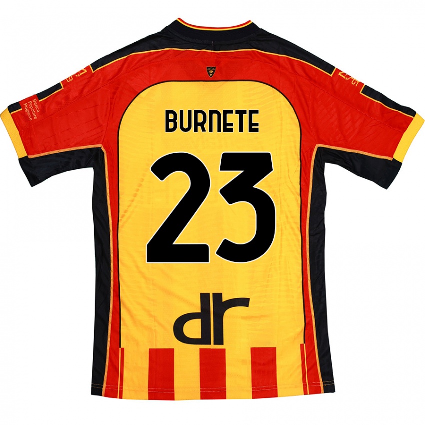 Niño Camiseta Rareș Burnete #23 Amarillo Rojo 1ª Equipación 2024/25 La Camisa México