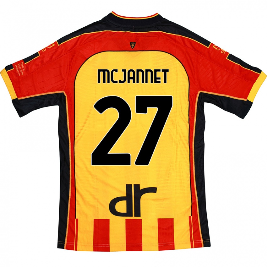 Niño Camiseta Ed Mcjannet #27 Amarillo Rojo 1ª Equipación 2024/25 La Camisa México