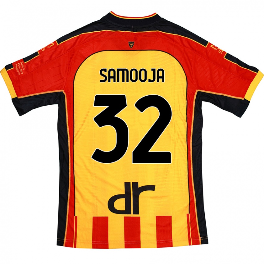 Niño Camiseta Jasper Samooja #32 Amarillo Rojo 1ª Equipación 2024/25 La Camisa México