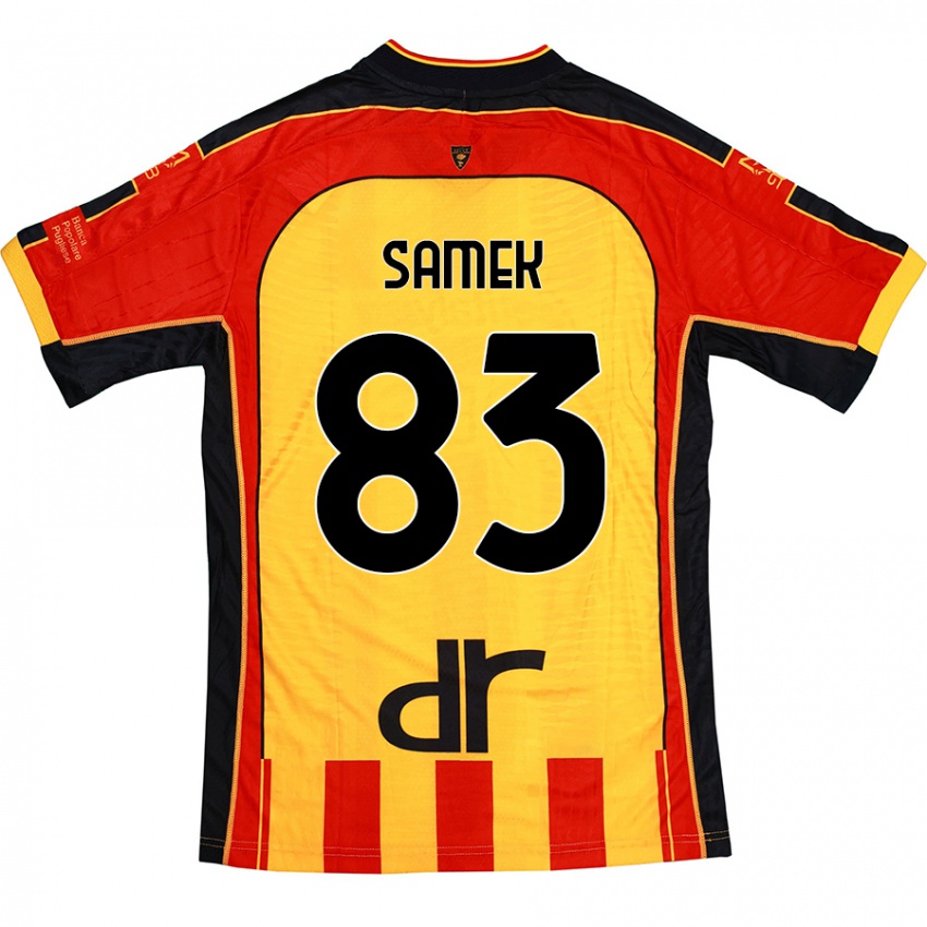 Niño Camiseta Daniel Samek #83 Amarillo Rojo 1ª Equipación 2024/25 La Camisa México