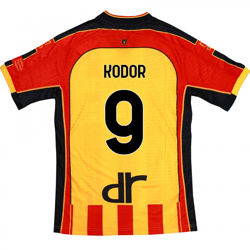 Niño Camiseta Jason Kodor #9 Amarillo Rojo 1ª Equipación 2024/25 La Camisa México