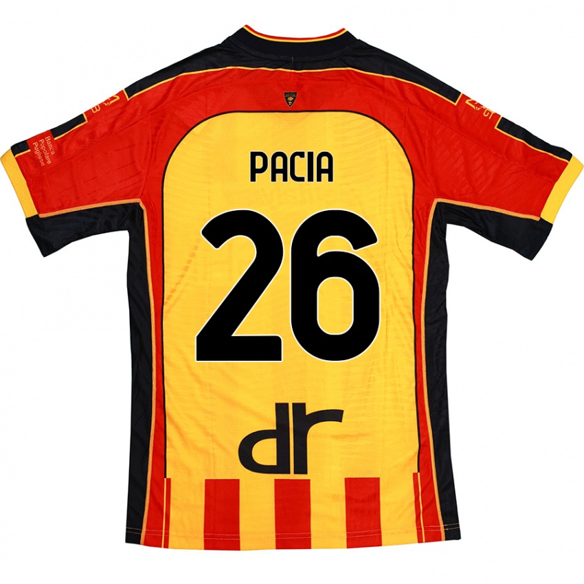 Niño Camiseta Fabiano Pacia #26 Amarillo Rojo 1ª Equipación 2024/25 La Camisa México