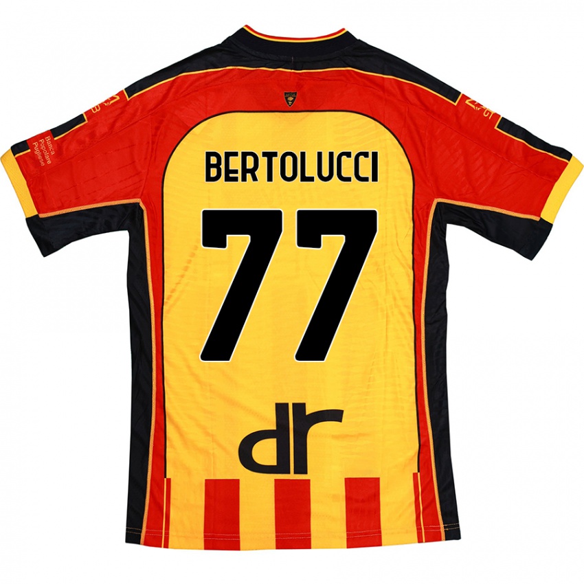 Niño Camiseta Sandro Bertolucci #77 Amarillo Rojo 1ª Equipación 2024/25 La Camisa México