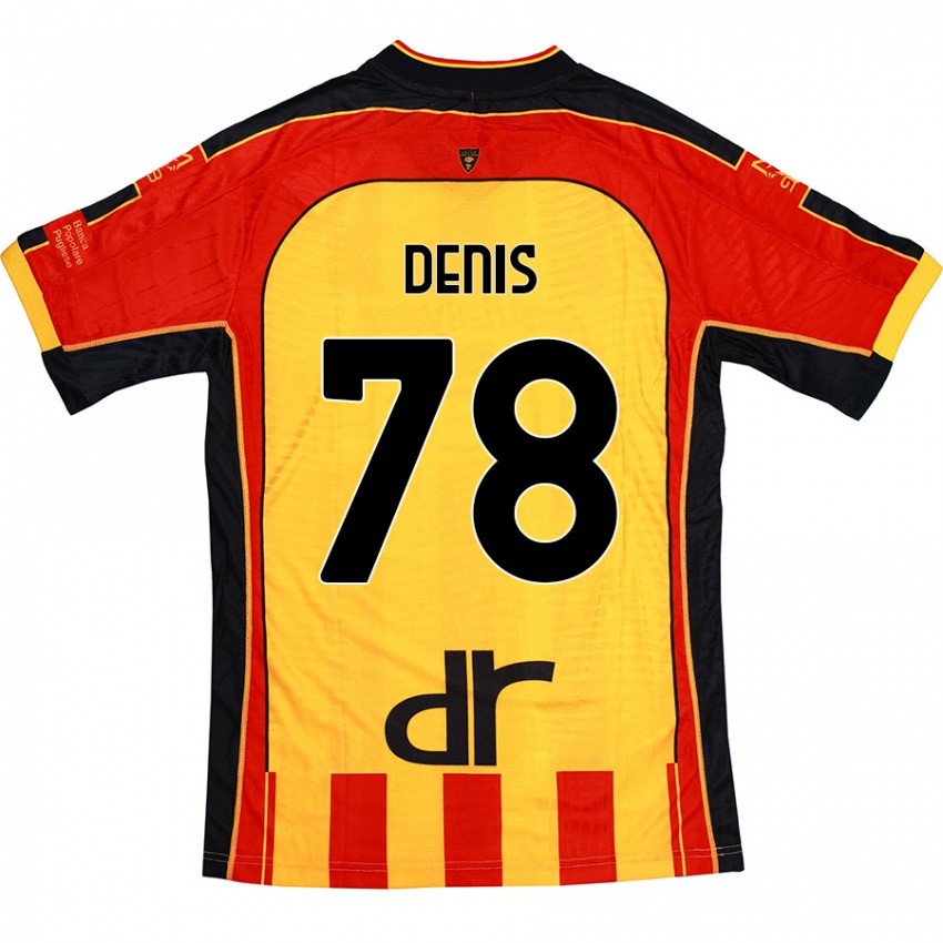 Niño Camiseta Max Denis #78 Amarillo Rojo 1ª Equipación 2024/25 La Camisa México