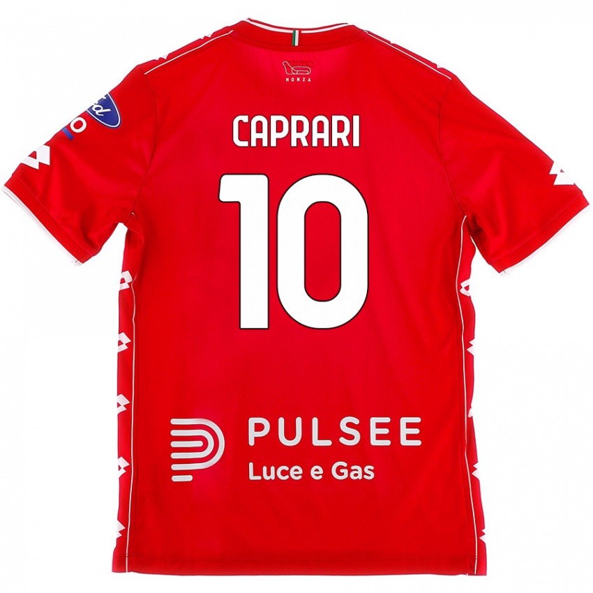 Niño Camiseta Gianluca Caprari #10 Rojo Blanco 1ª Equipación 2024/25 La Camisa México