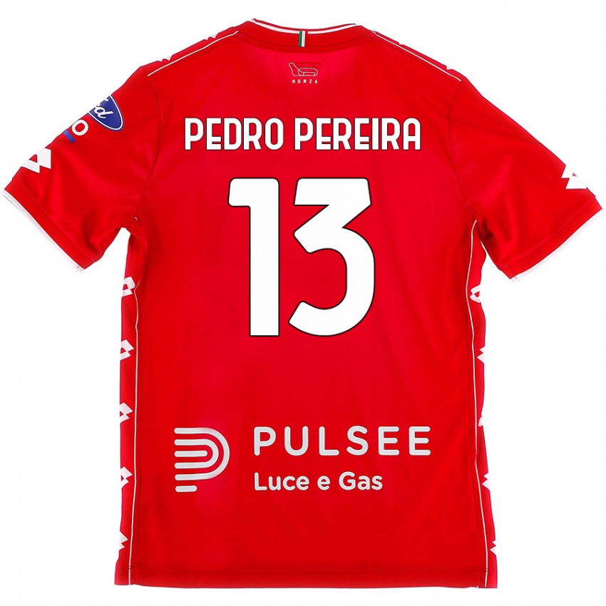 Niño Camiseta Pedro Pereira #13 Rojo Blanco 1ª Equipación 2024/25 La Camisa México