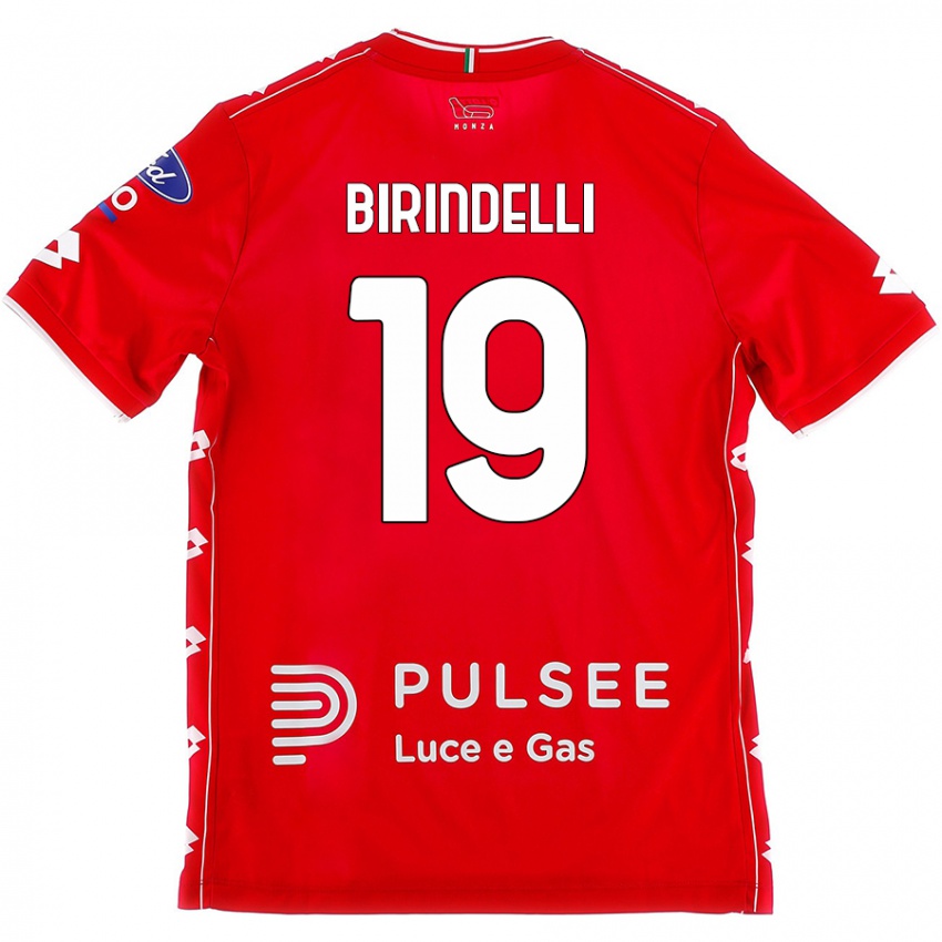 Niño Camiseta Samuele Birindelli #19 Rojo Blanco 1ª Equipación 2024/25 La Camisa México