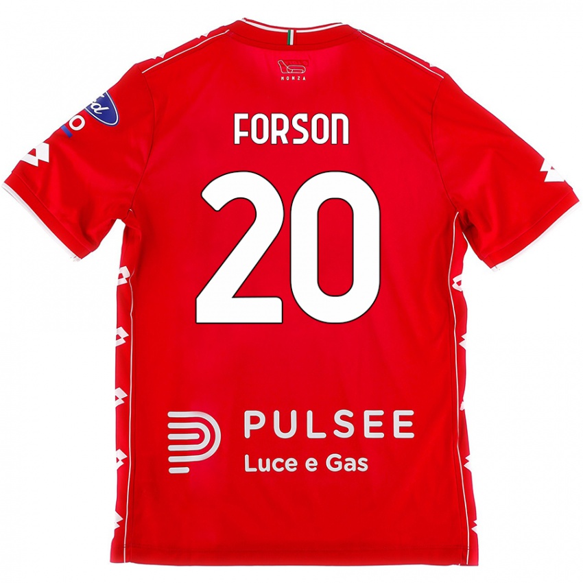 Niño Camiseta Omari Forson #20 Rojo Blanco 1ª Equipación 2024/25 La Camisa México