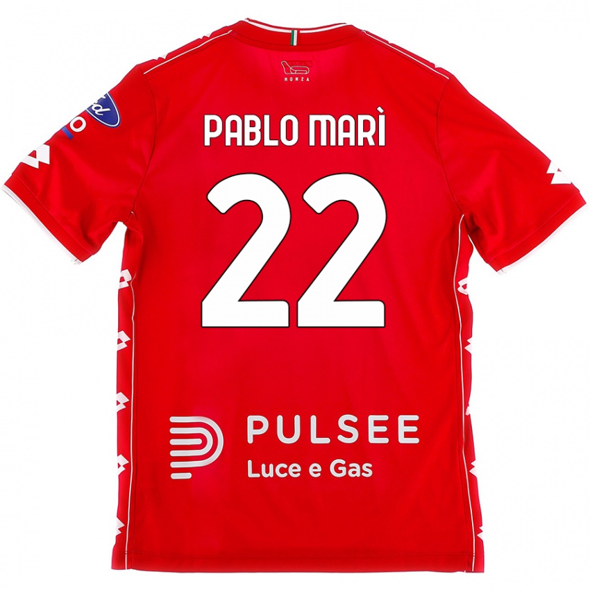 Niño Camiseta Pablo Marí #22 Rojo Blanco 1ª Equipación 2024/25 La Camisa México