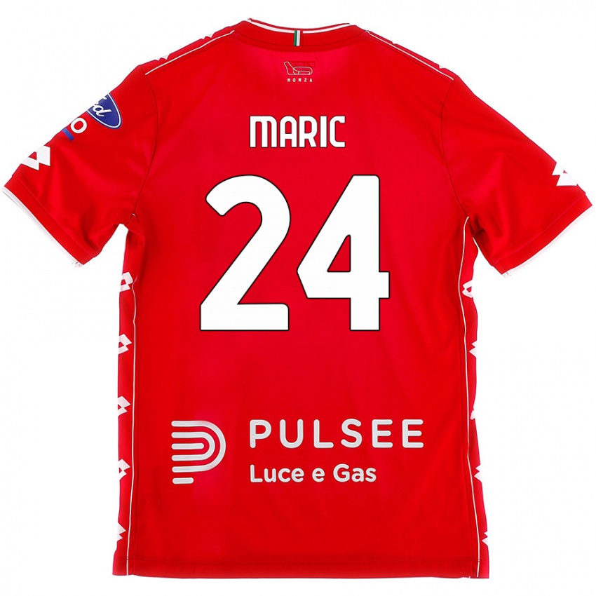 Niño Camiseta Mirko Maric #24 Rojo Blanco 1ª Equipación 2024/25 La Camisa México