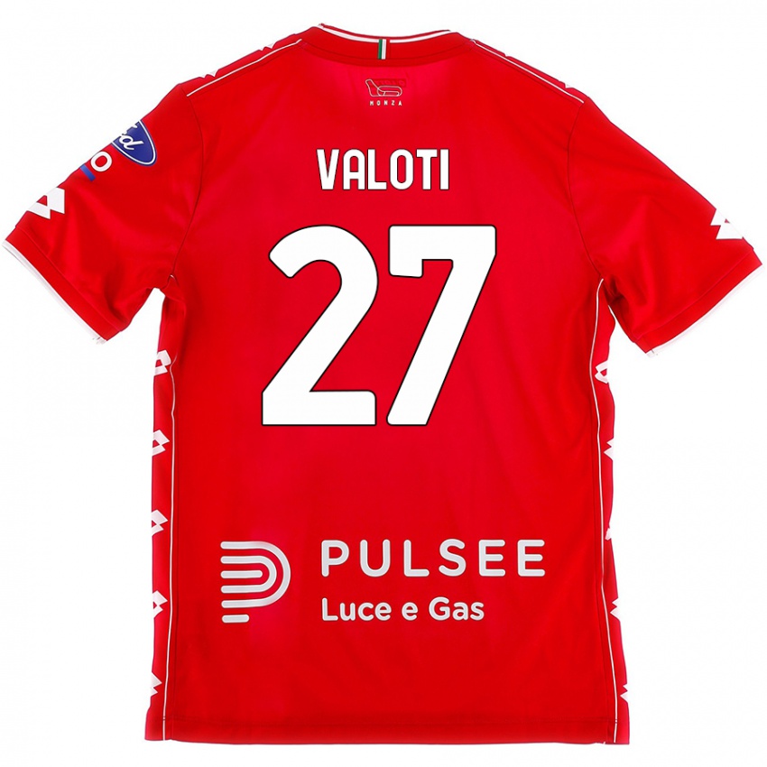 Niño Camiseta Mattia Valoti #27 Rojo Blanco 1ª Equipación 2024/25 La Camisa México