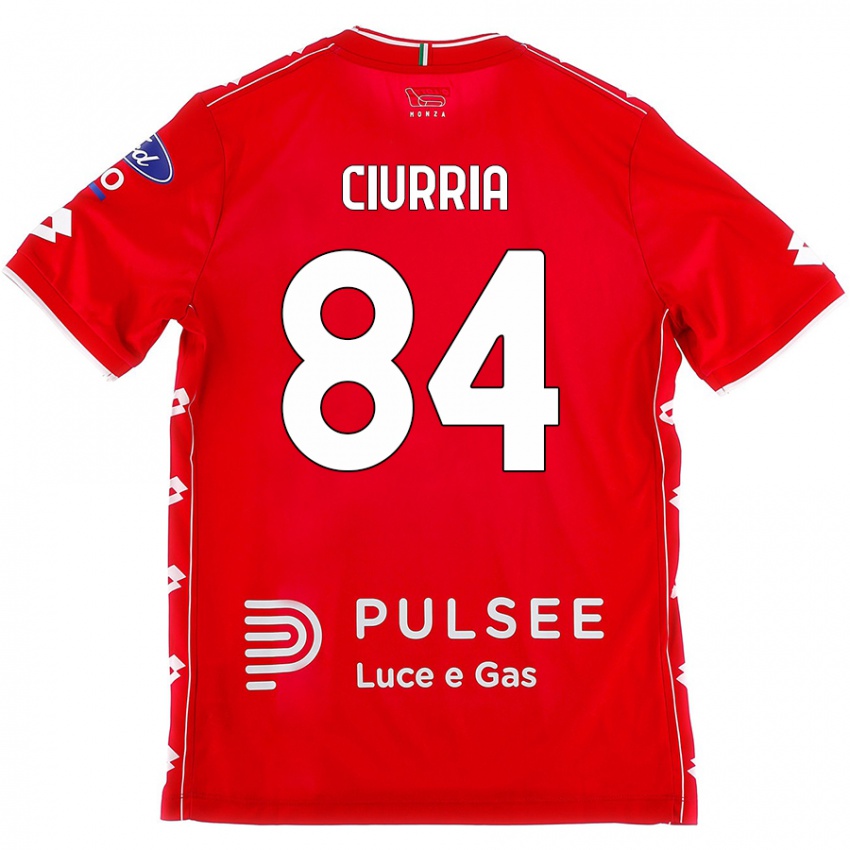 Niño Camiseta Patrick Ciurria #84 Rojo Blanco 1ª Equipación 2024/25 La Camisa México