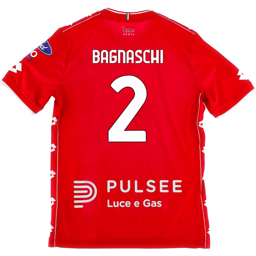 Niño Camiseta Alessandro Bagnaschi #2 Rojo Blanco 1ª Equipación 2024/25 La Camisa México