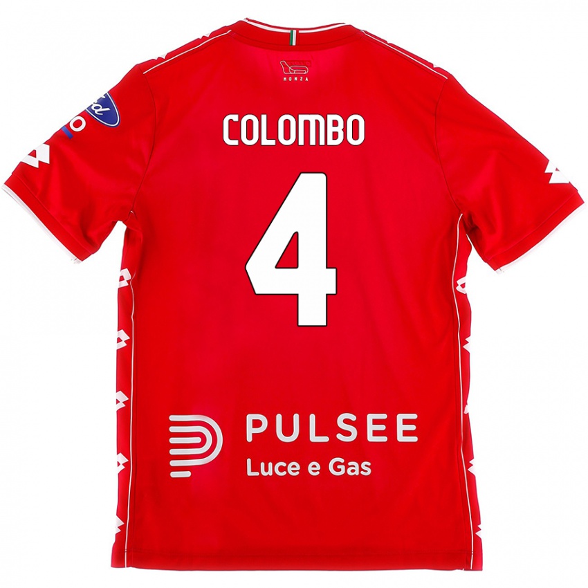 Niño Camiseta Leonardo Colombo #4 Rojo Blanco 1ª Equipación 2024/25 La Camisa México