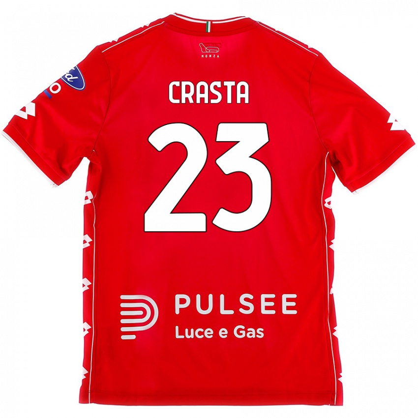 Niño Camiseta Mario Crasta #23 Rojo Blanco 1ª Equipación 2024/25 La Camisa México