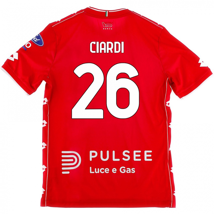 Niño Camiseta Tommaso Ciardi #26 Rojo Blanco 1ª Equipación 2024/25 La Camisa México