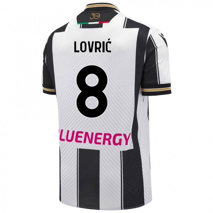 Niño Camiseta Sandi Lovrić #8 Blanco Negro 1ª Equipación 2024/25 La Camisa México