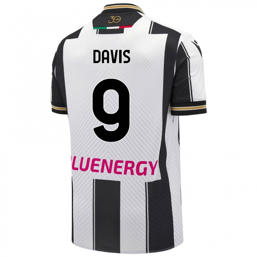 Niño Camiseta Keinan Davis #9 Blanco Negro 1ª Equipación 2024/25 La Camisa México