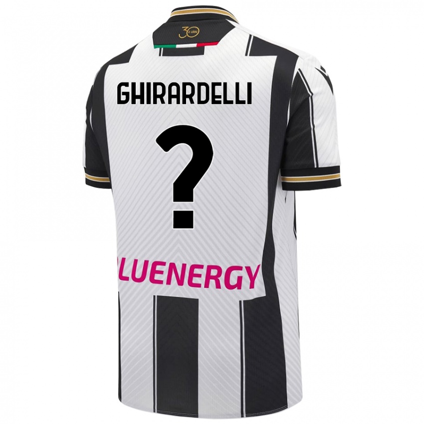 Niño Camiseta Davide Ghirardelli #0 Blanco Negro 1ª Equipación 2024/25 La Camisa México