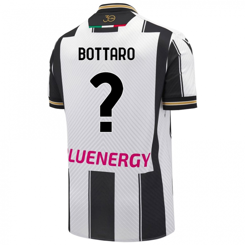 Niño Camiseta Leonardo Bottaro #0 Blanco Negro 1ª Equipación 2024/25 La Camisa México