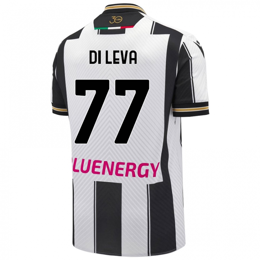 Niño Camiseta Vincenzo Di Leva #77 Blanco Negro 1ª Equipación 2024/25 La Camisa México