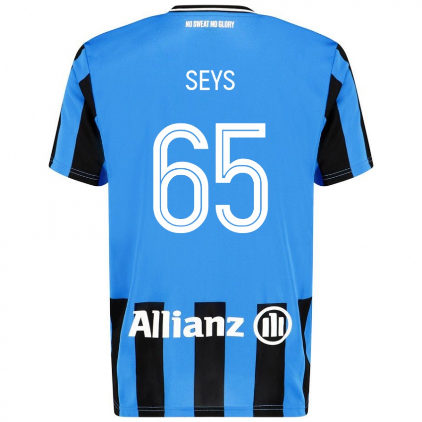 Niño Camiseta Joaquin Seys #65 Azul Cielo Negro 1ª Equipación 2024/25 La Camisa México