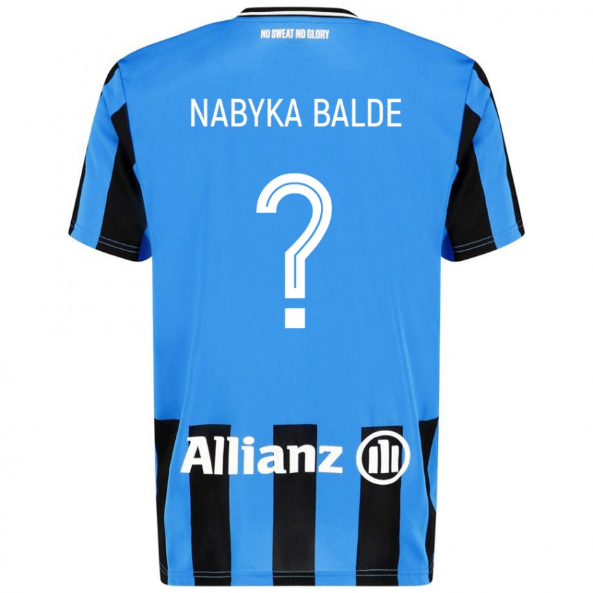 Niño Camiseta Mamadou Nabyka Balde #0 Azul Cielo Negro 1ª Equipación 2024/25 La Camisa México