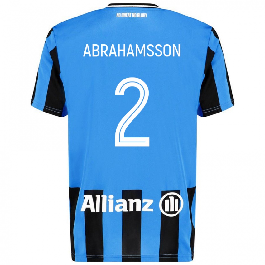 Niño Camiseta Sejde Abrahamsson #2 Azul Cielo Negro 1ª Equipación 2024/25 La Camisa México