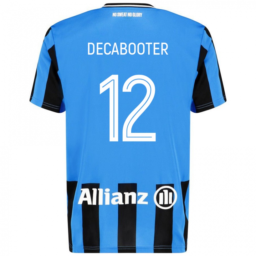 Niño Camiseta Marith Decabooter #12 Azul Cielo Negro 1ª Equipación 2024/25 La Camisa México