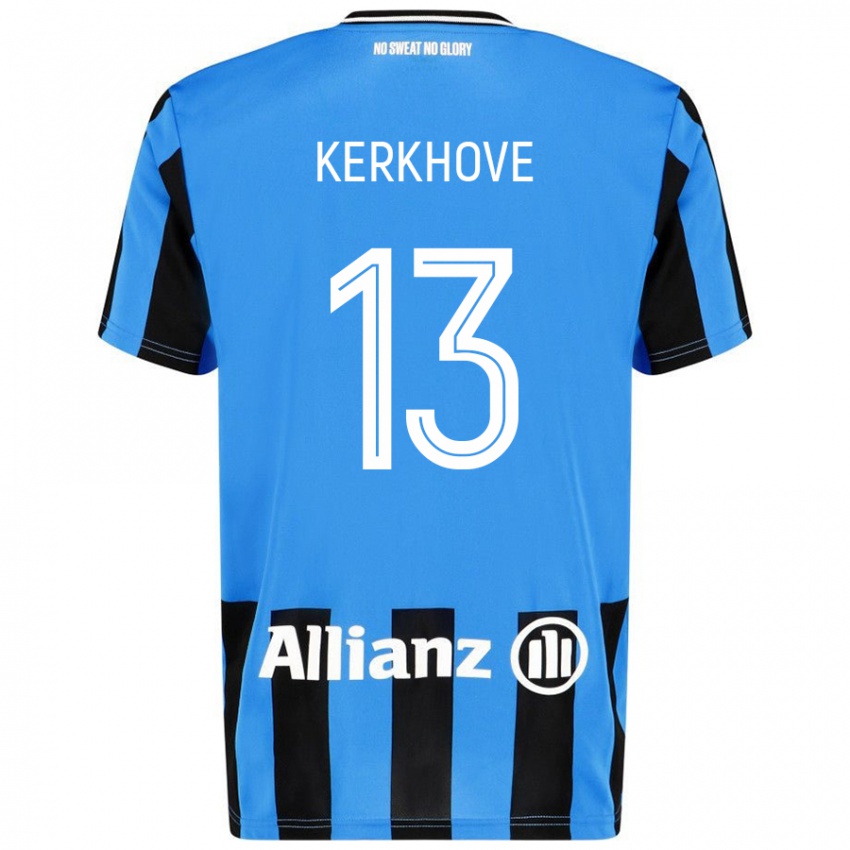 Niño Camiseta Angel Kerkhove #13 Azul Cielo Negro 1ª Equipación 2024/25 La Camisa México