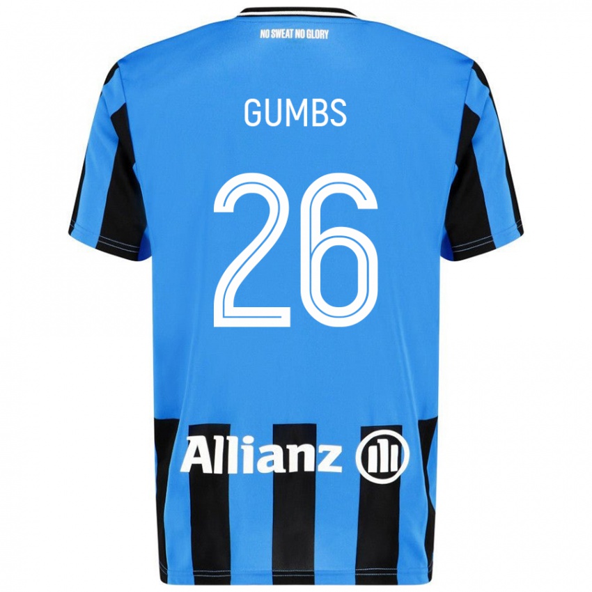 Niño Camiseta Aisse Gumbs #26 Azul Cielo Negro 1ª Equipación 2024/25 La Camisa México