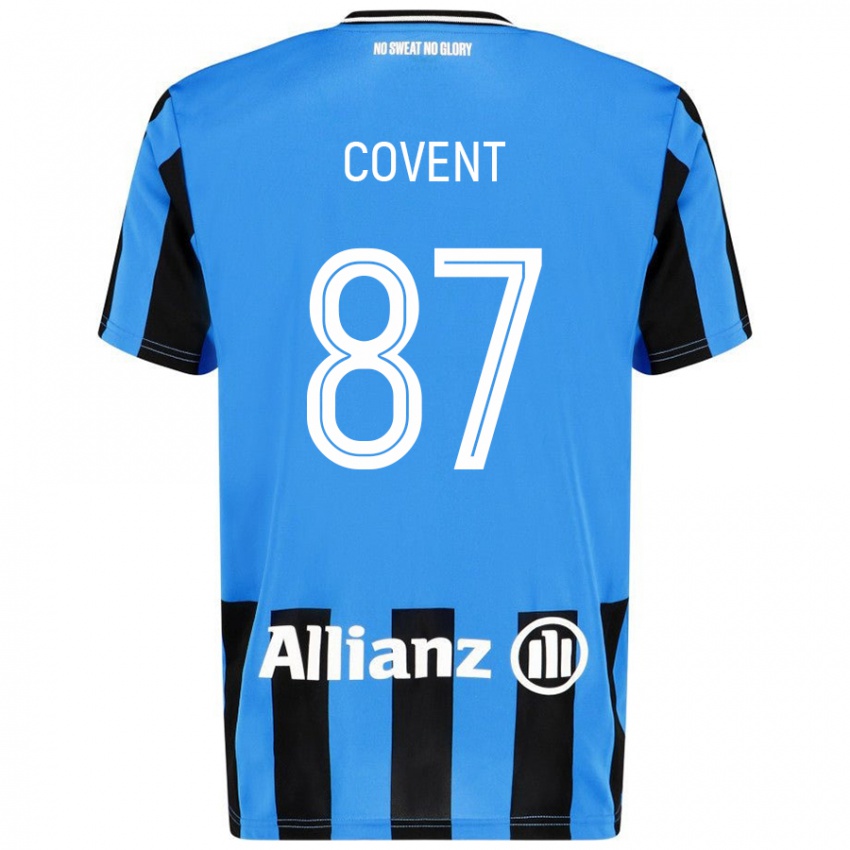 Niño Camiseta Jorijn Covent #87 Azul Cielo Negro 1ª Equipación 2024/25 La Camisa México