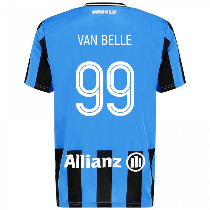 Niño Camiseta Lyndsey Van Belle #99 Azul Cielo Negro 1ª Equipación 2024/25 La Camisa México