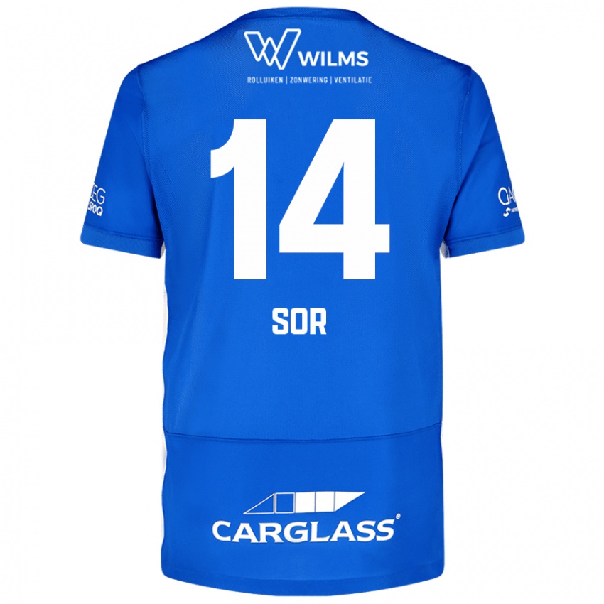 Niño Camiseta Yira Sor #14 Azul 1ª Equipación 2024/25 La Camisa México