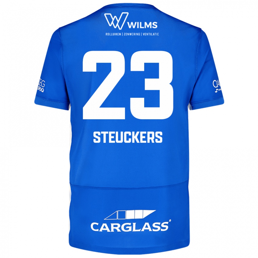 Niño Camiseta Jarne Steuckers #23 Azul 1ª Equipación 2024/25 La Camisa México