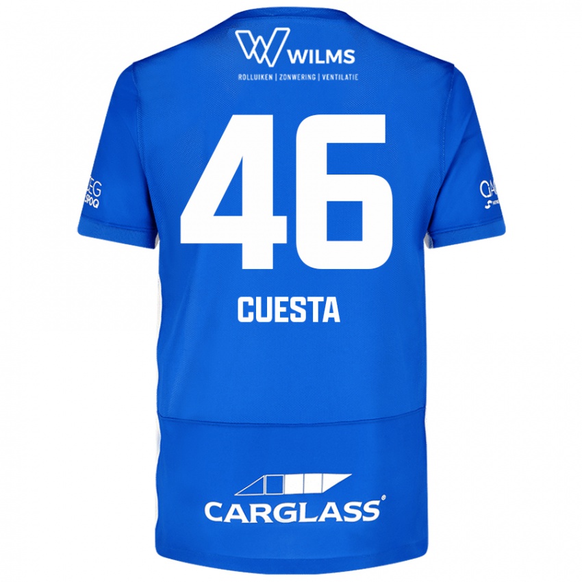 Niño Camiseta Carlos Cuesta #46 Azul 1ª Equipación 2024/25 La Camisa México